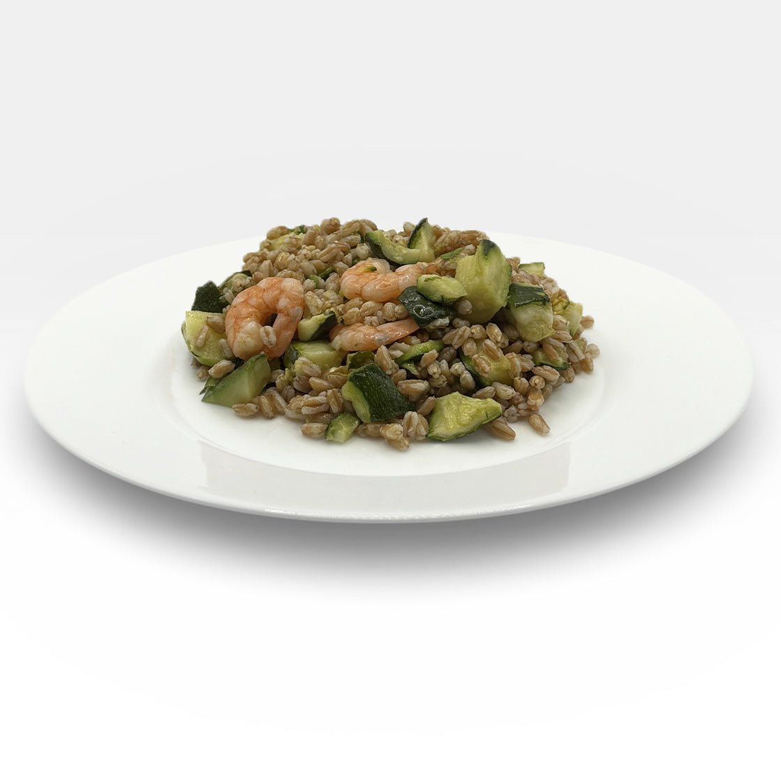 Farro con zucchine e mazzancolle