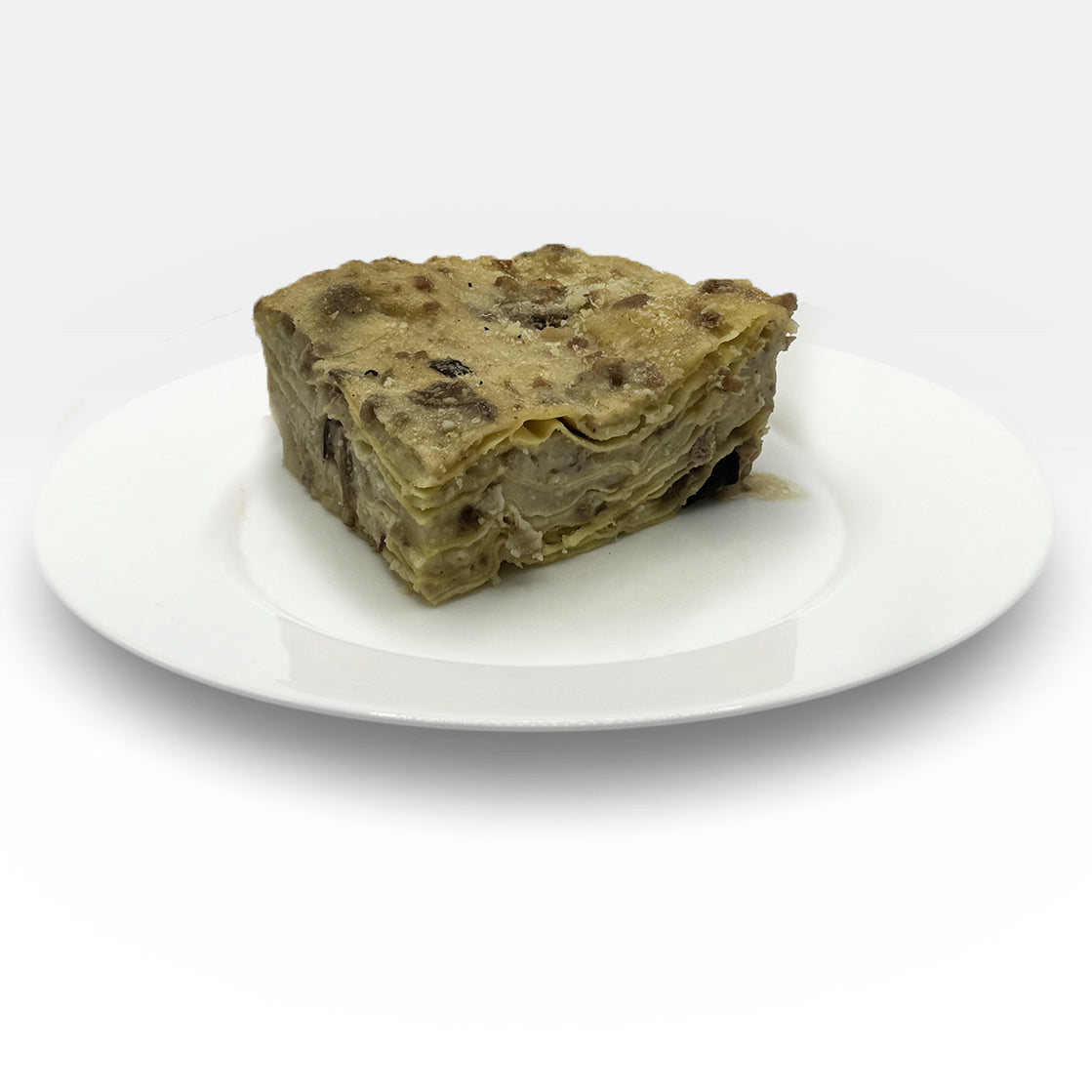 Lasagna funghi e salsiccia